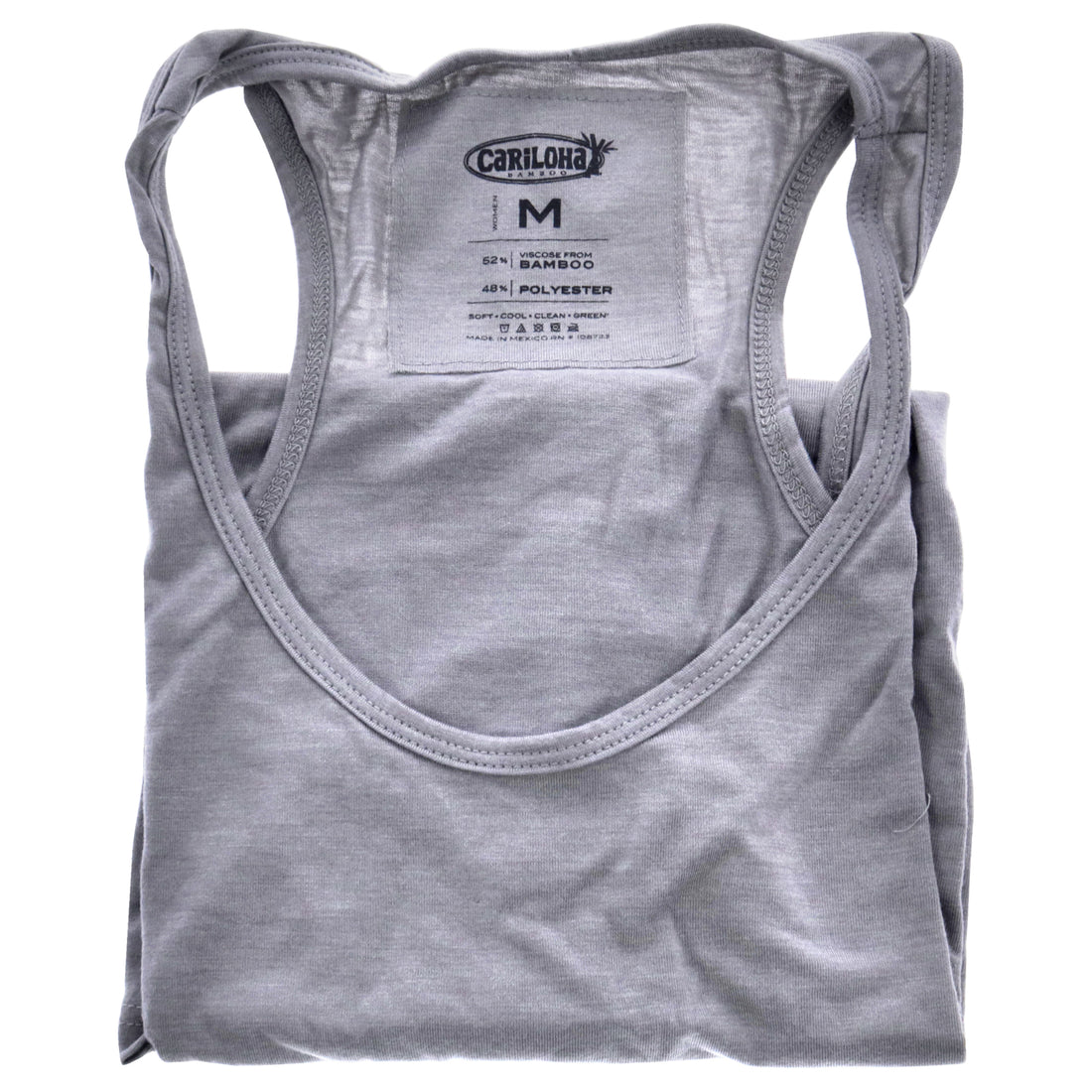 Bamboo Racer Tank - Heather Gray by Cariloha for Women - 1 Pc Tank Top (M)