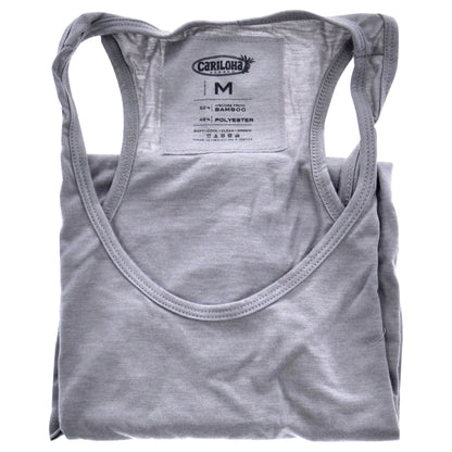 Bamboo Racer Tank - Heather Gray