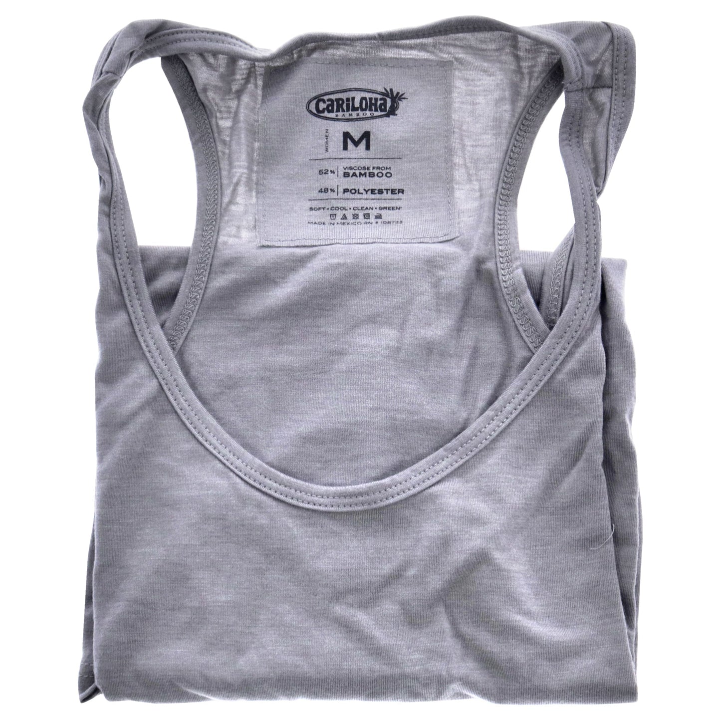 Bamboo Racer Tank - Heather Gray