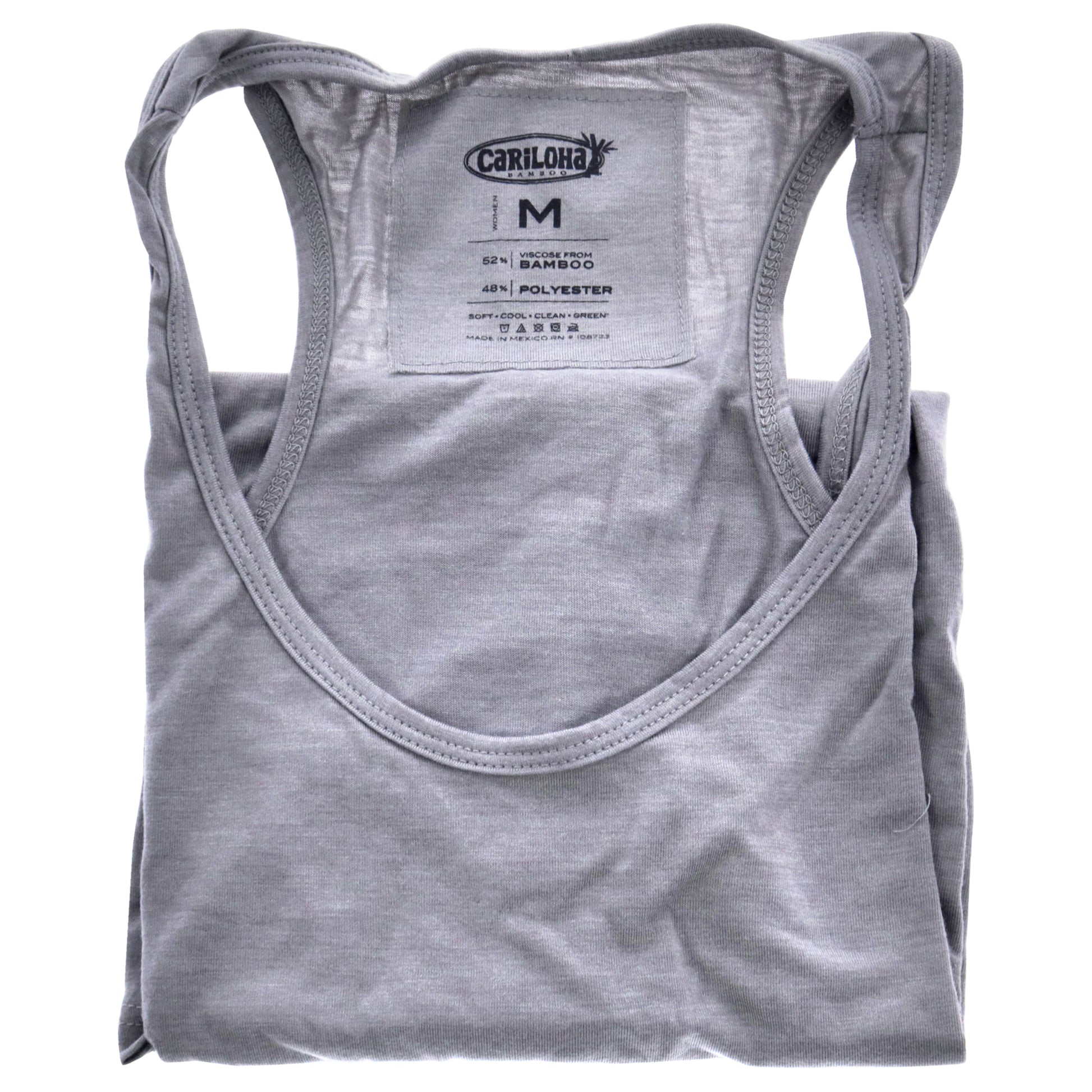 Bamboo Racer Tank - Heather Gray
