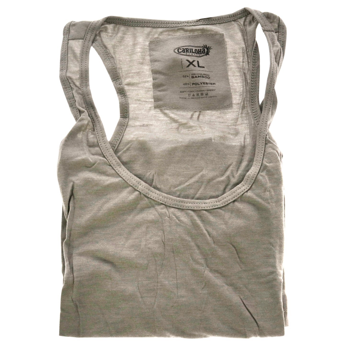 Bamboo Racer Tank - Heather Gray