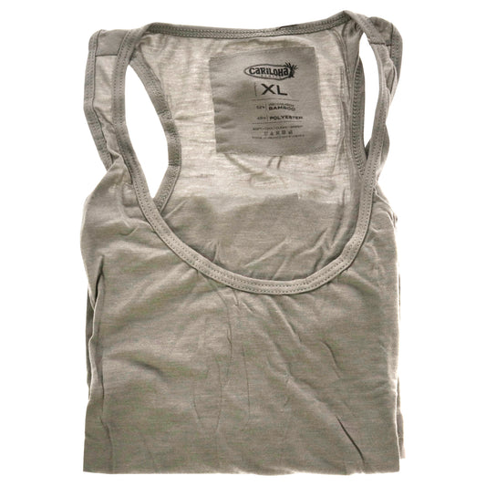 Bamboo Racer Tank - Heather Gray