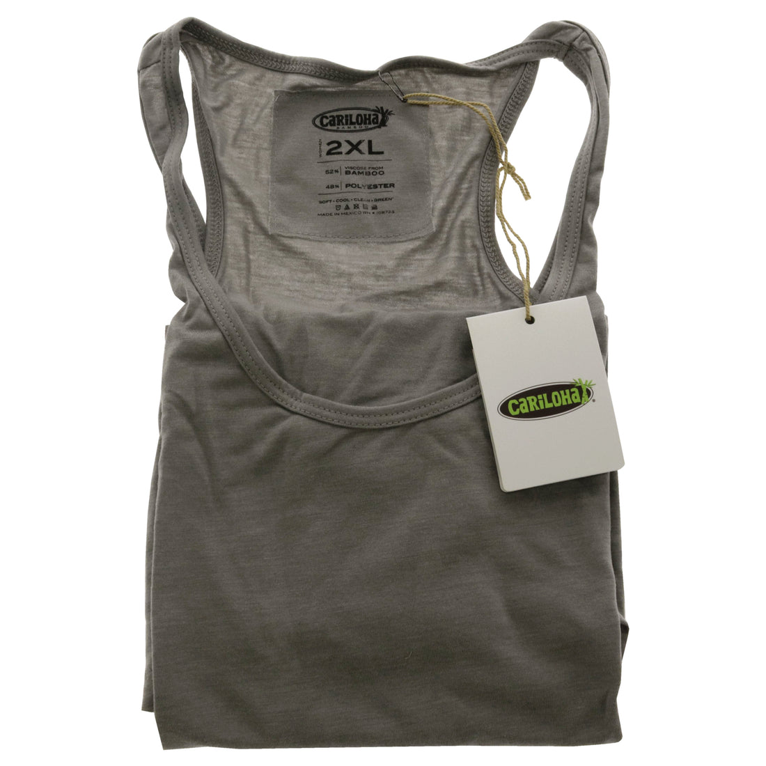 Cariloha Bamboo Racer Tank - Heather Gray