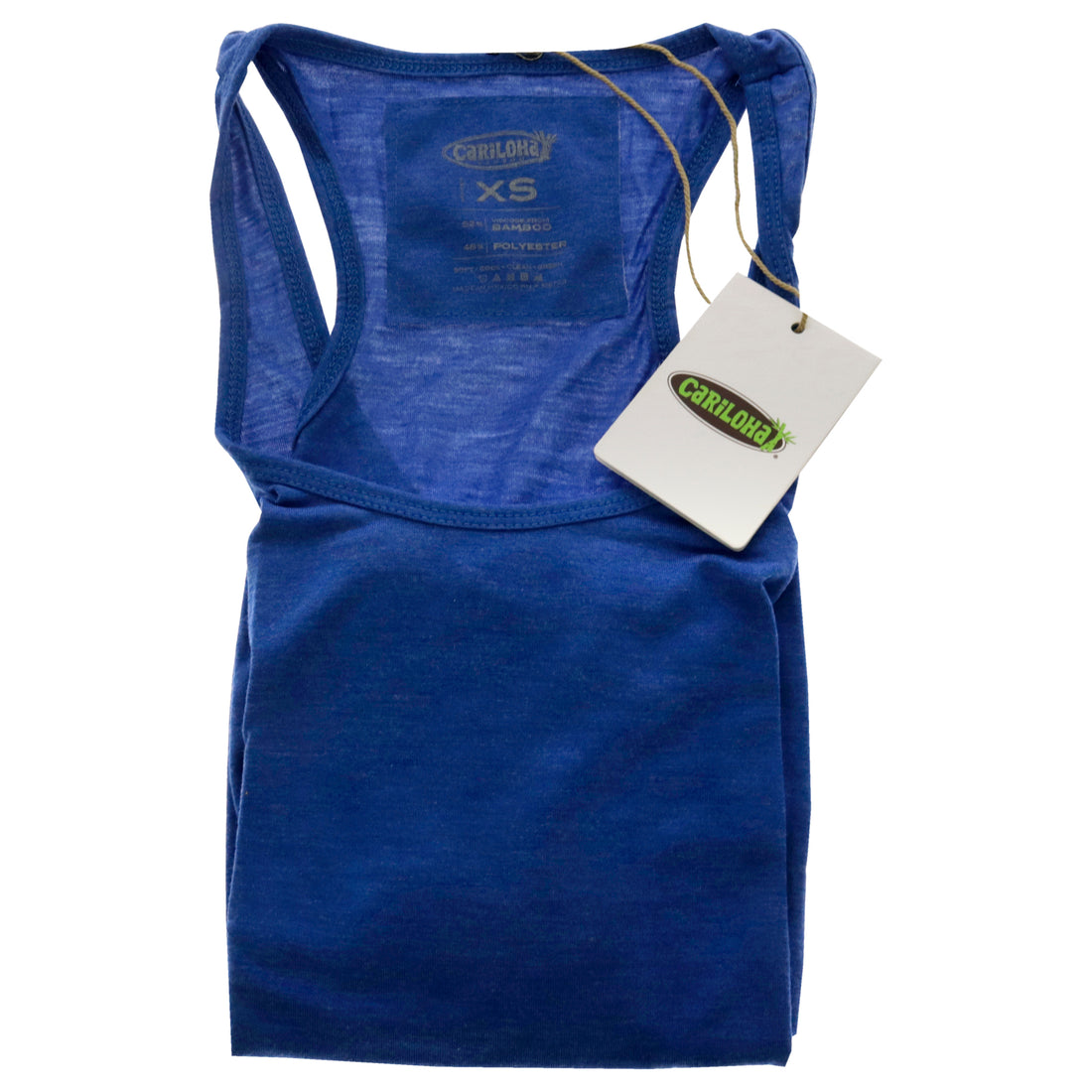 Bamboo Racer Tank - Reef Blue Heather