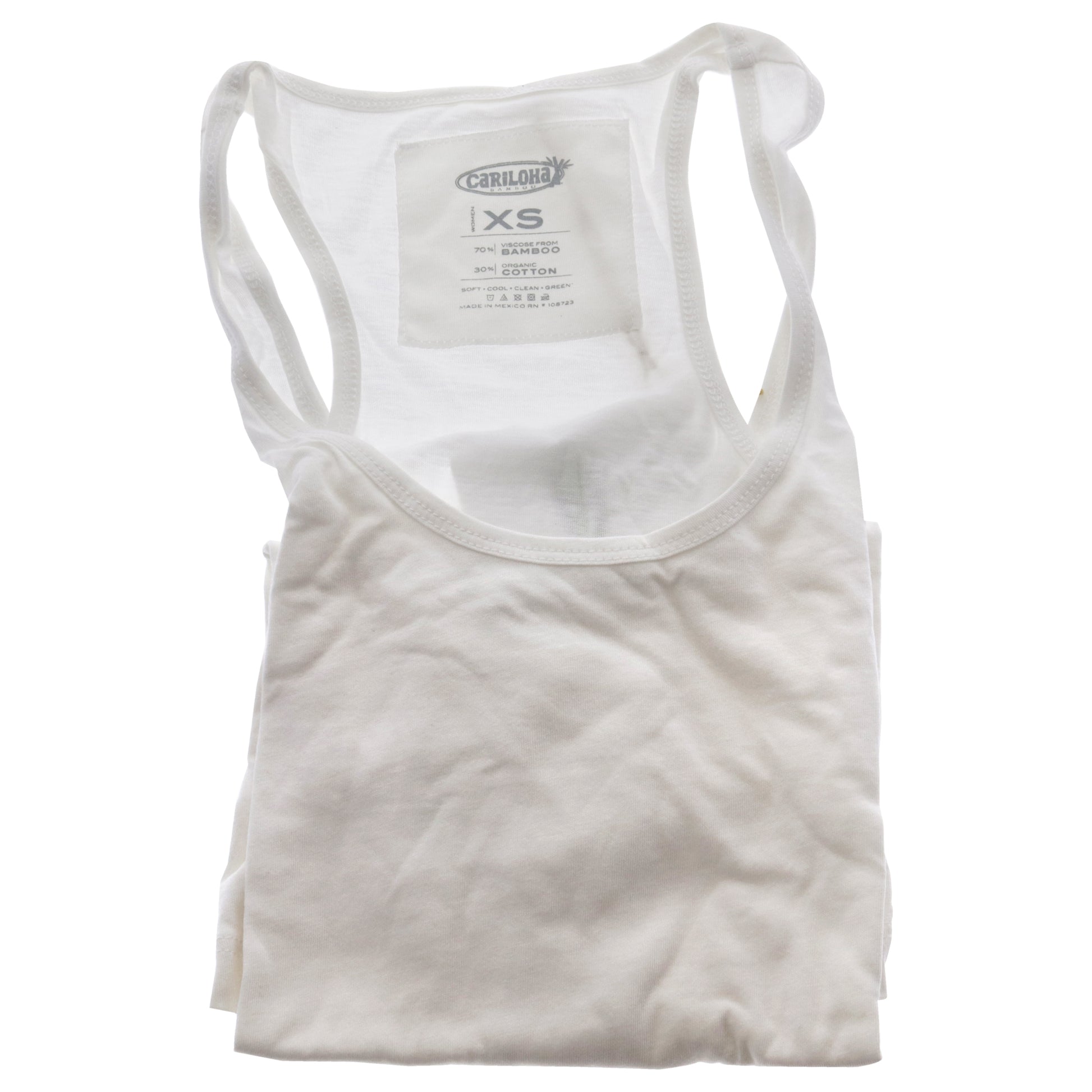 Bamboo Racer Tank - White