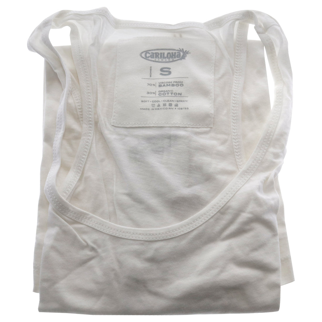 Bamboo Racer Tank - White