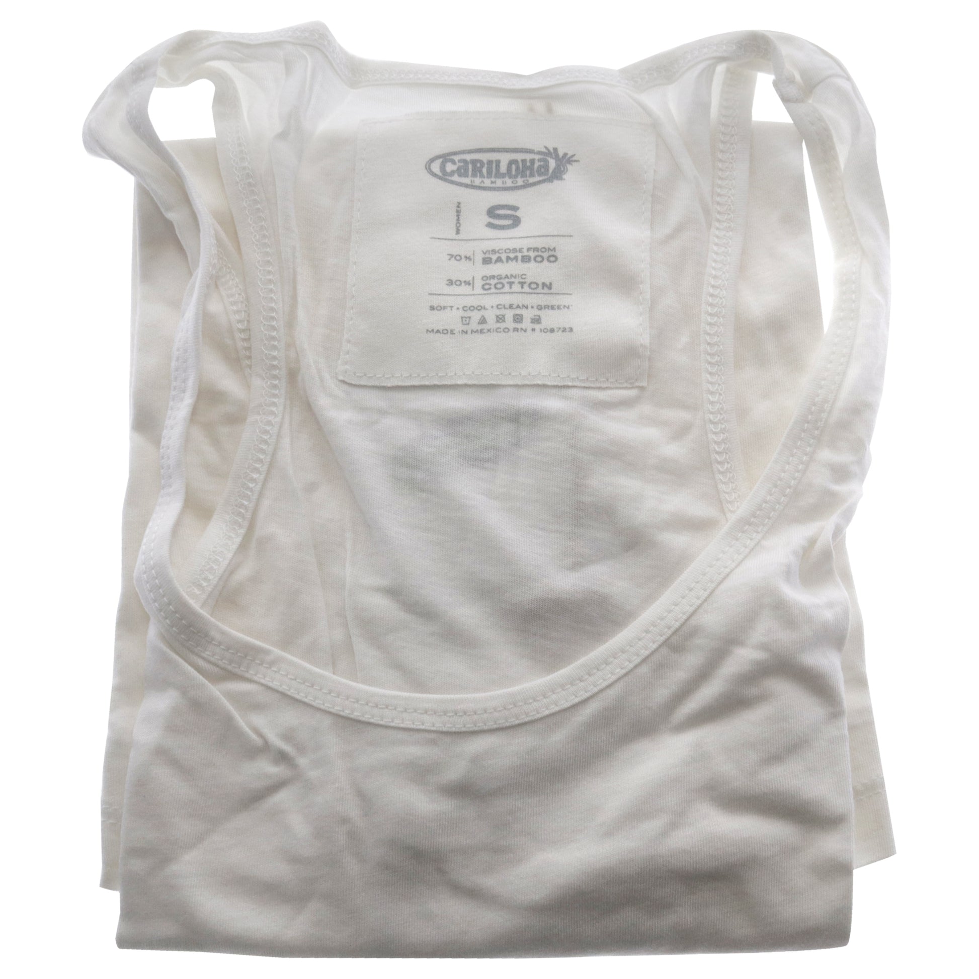 Bamboo Racer Tank - White
