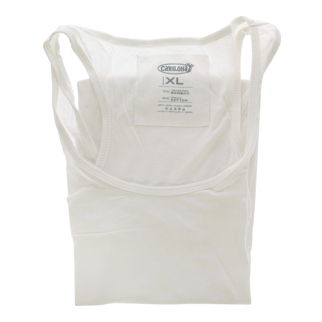 Bamboo Racer Tank - White by Cariloha for Women - 1 Pc Tank Top (XL)