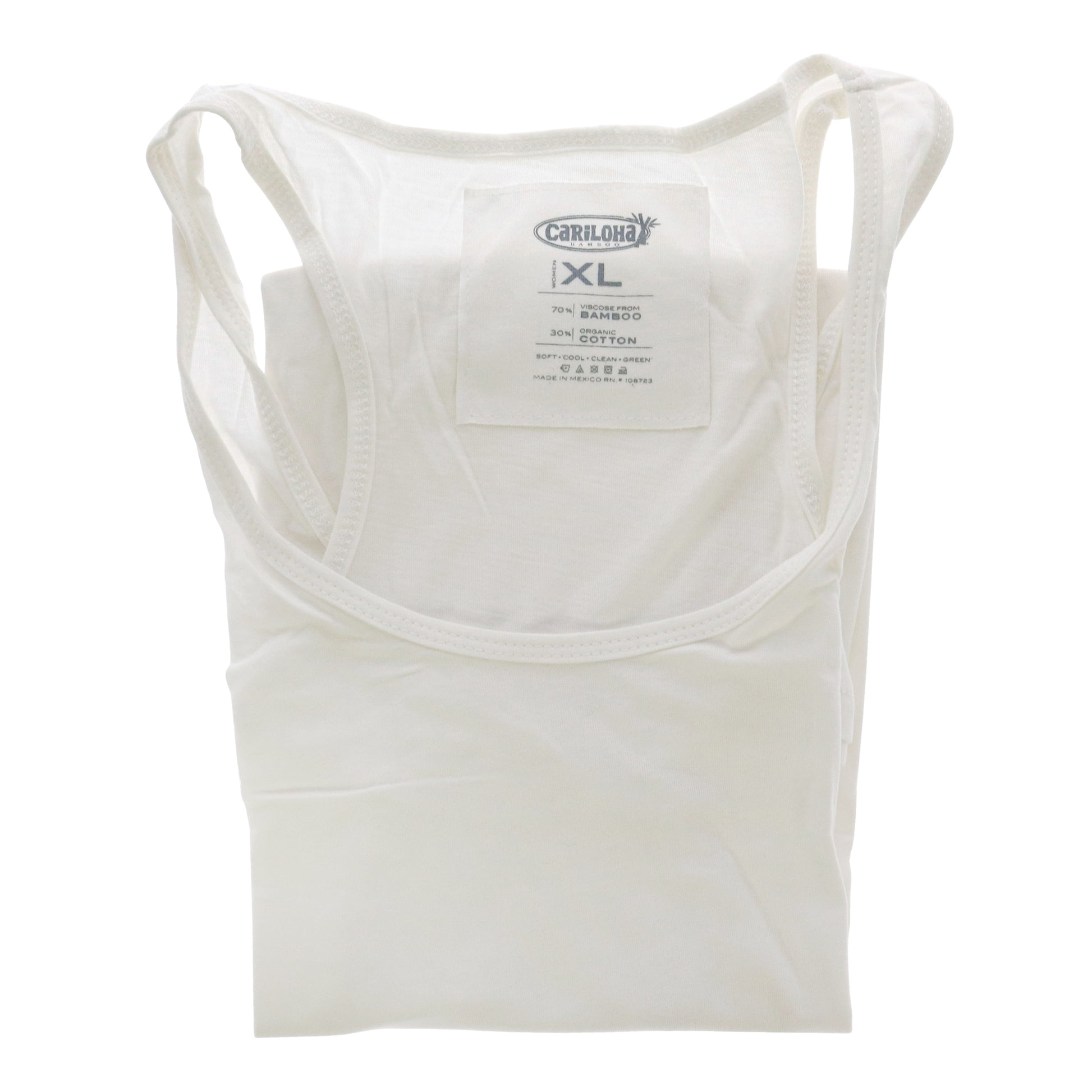 Bamboo Racer Tank - White