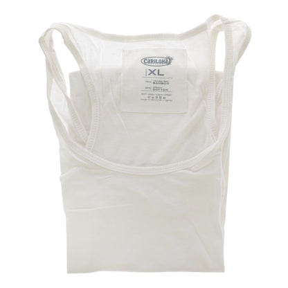 Bamboo Racer Tank - White