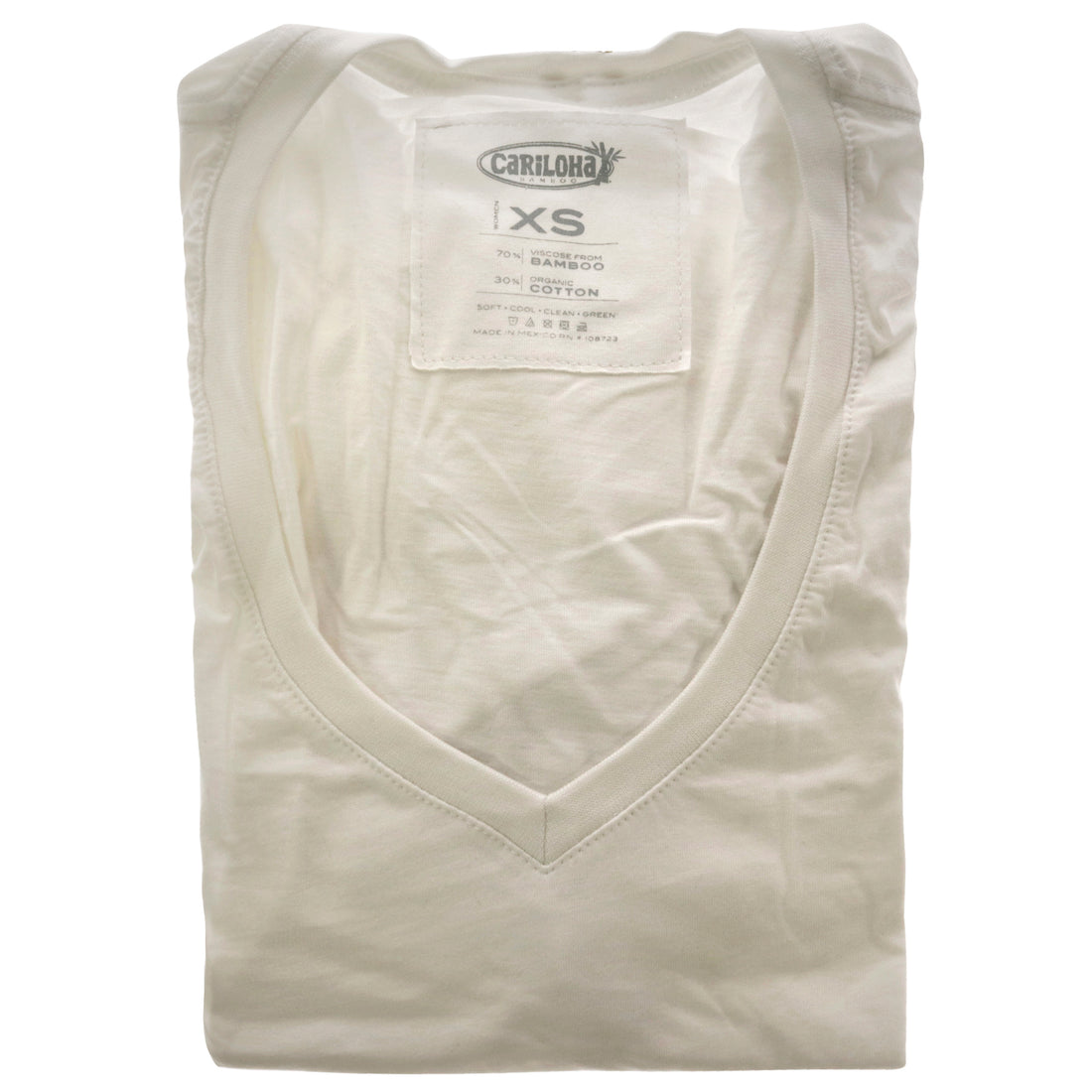 Bamboo V-Neck Tee - White