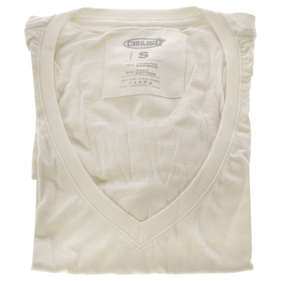 Bamboo V-Neck Tee - White