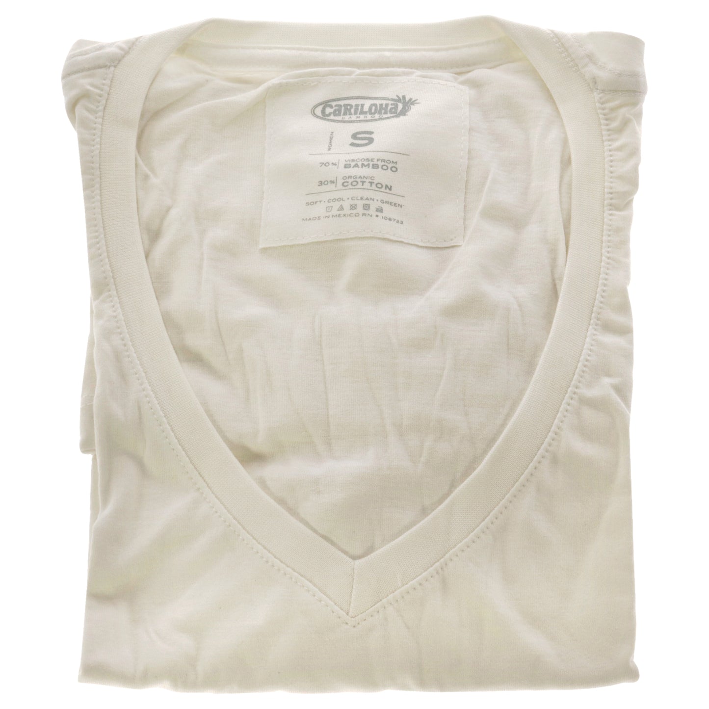 Bamboo V-Neck Tee - White