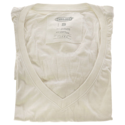 Bamboo V-Neck Tee - White