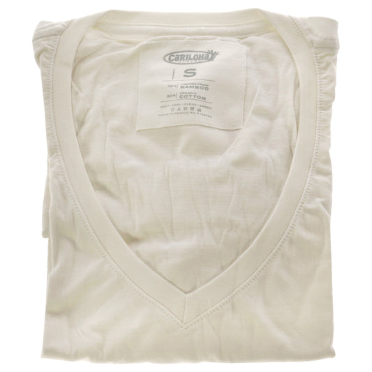 Bamboo V-Neck Tee - White