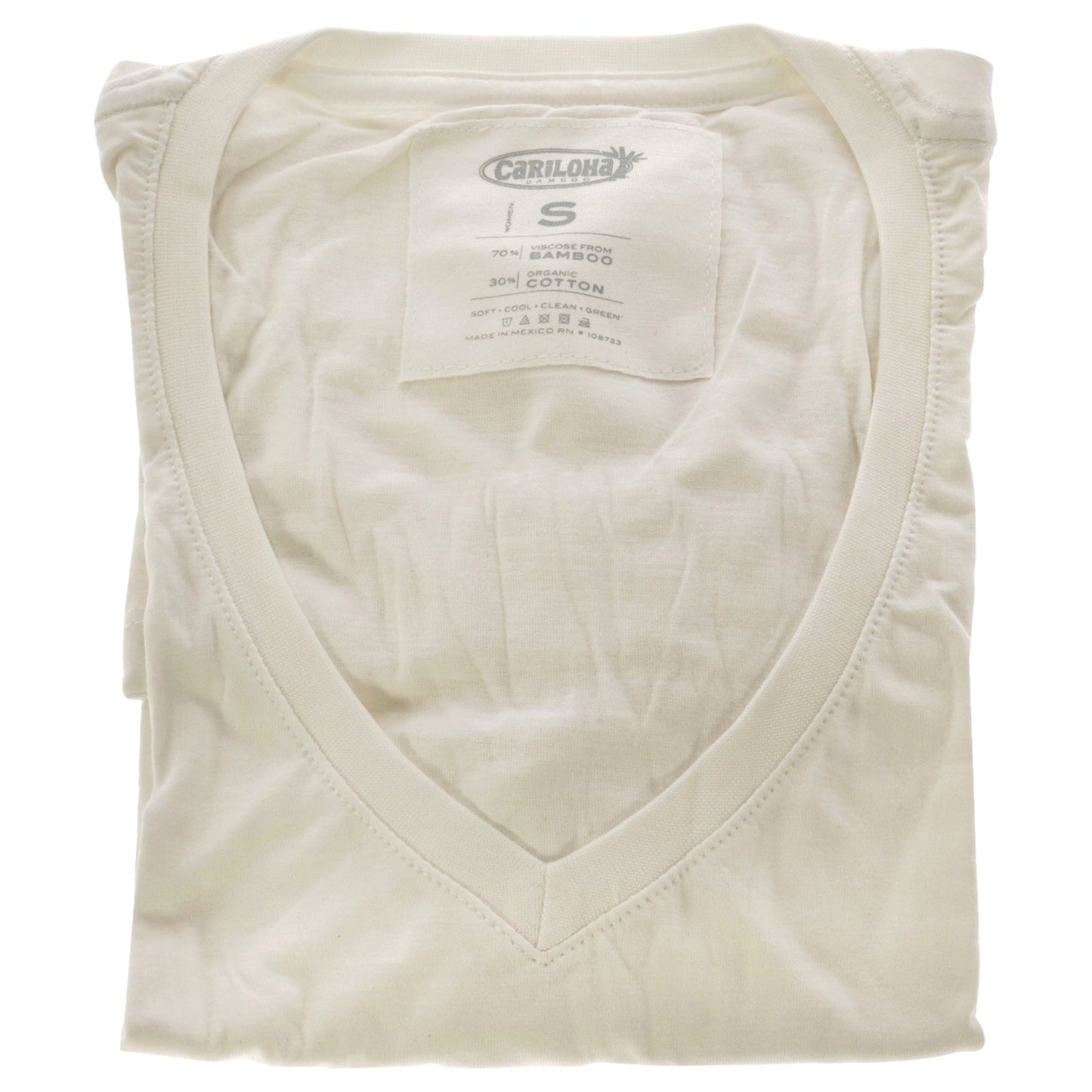 Bamboo V-Neck Tee - White