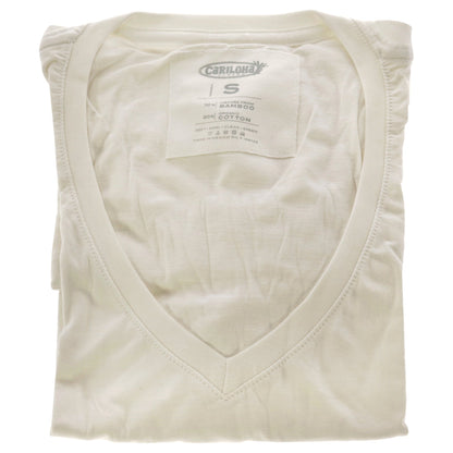 Bamboo V-Neck Tee - White