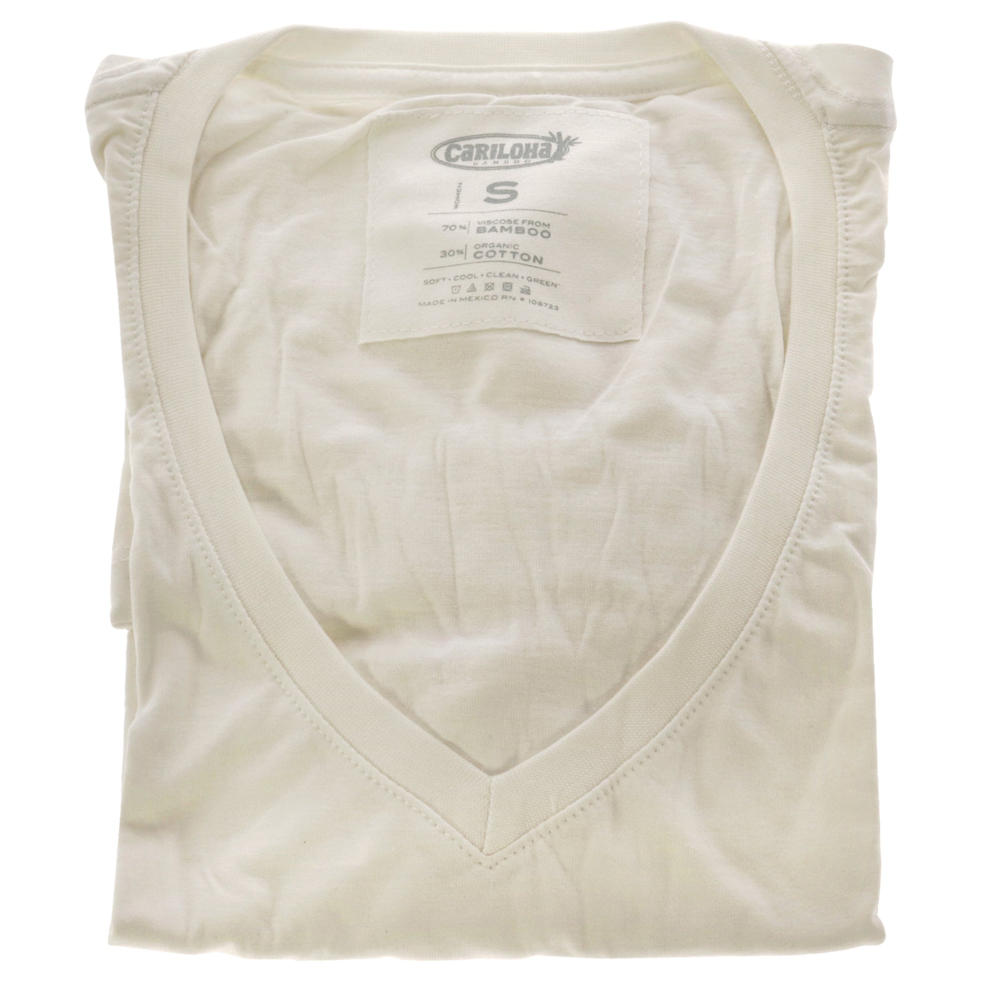 Bamboo V-Neck Tee - White