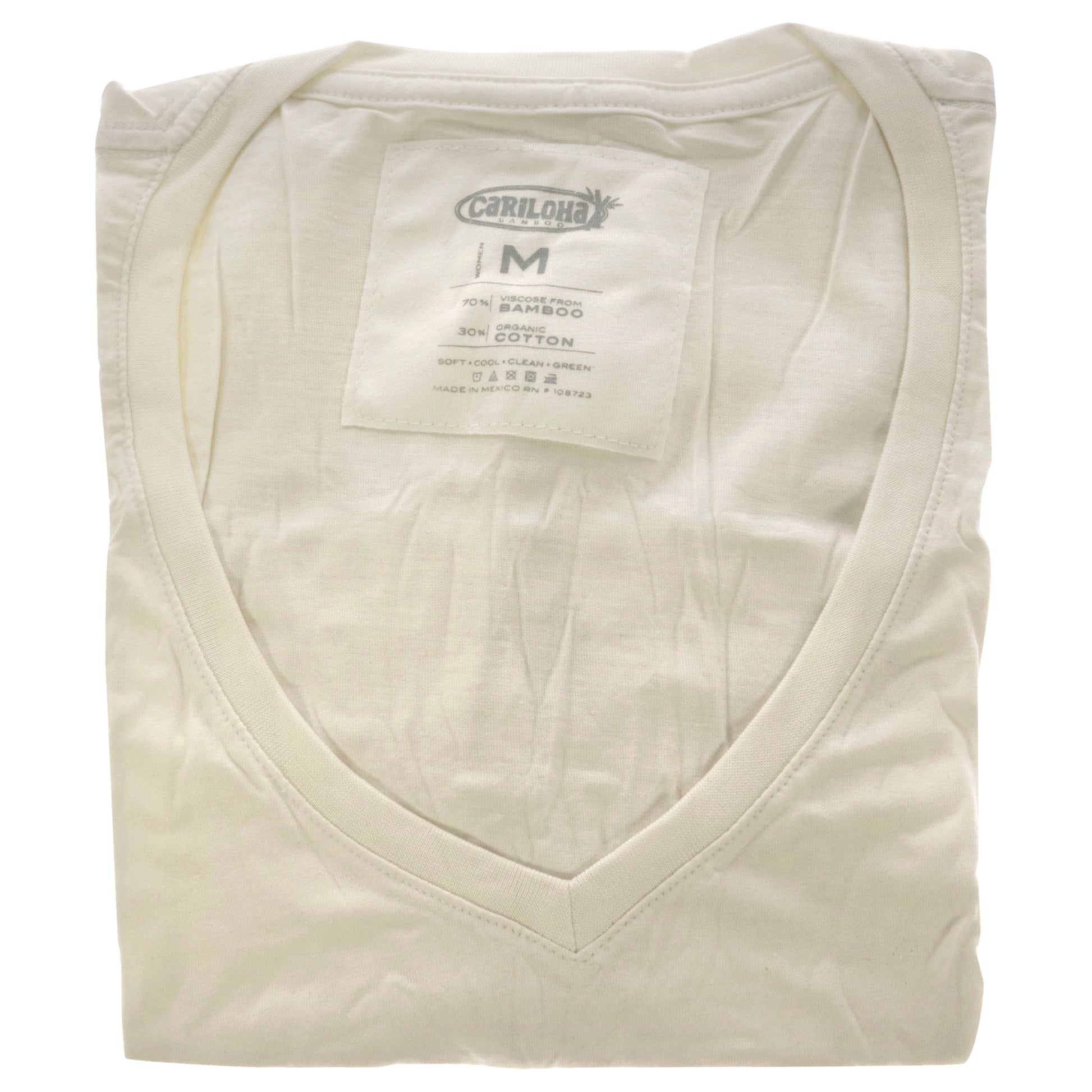 Bamboo V-Neck Tee - White