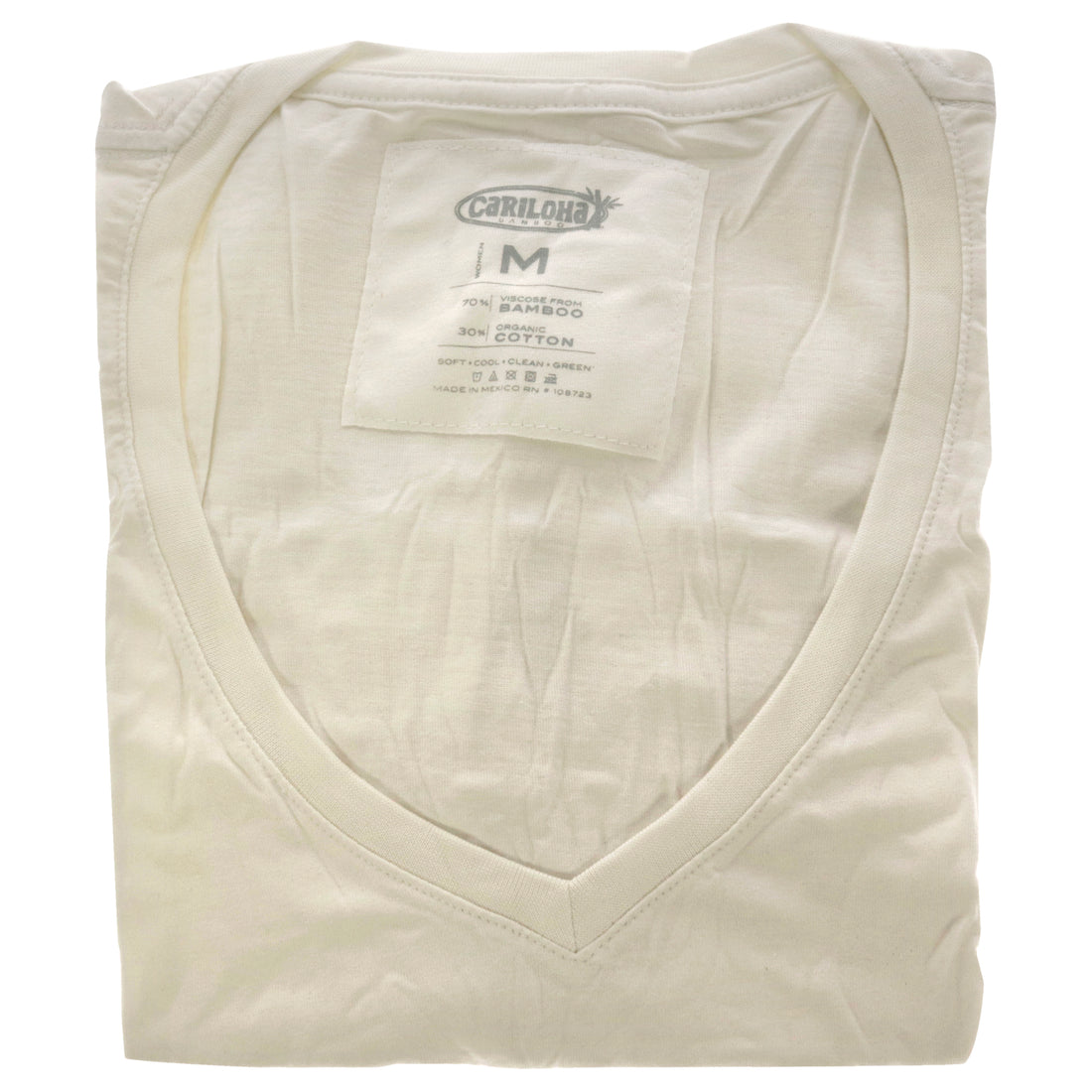 Bamboo V-Neck Tee - White