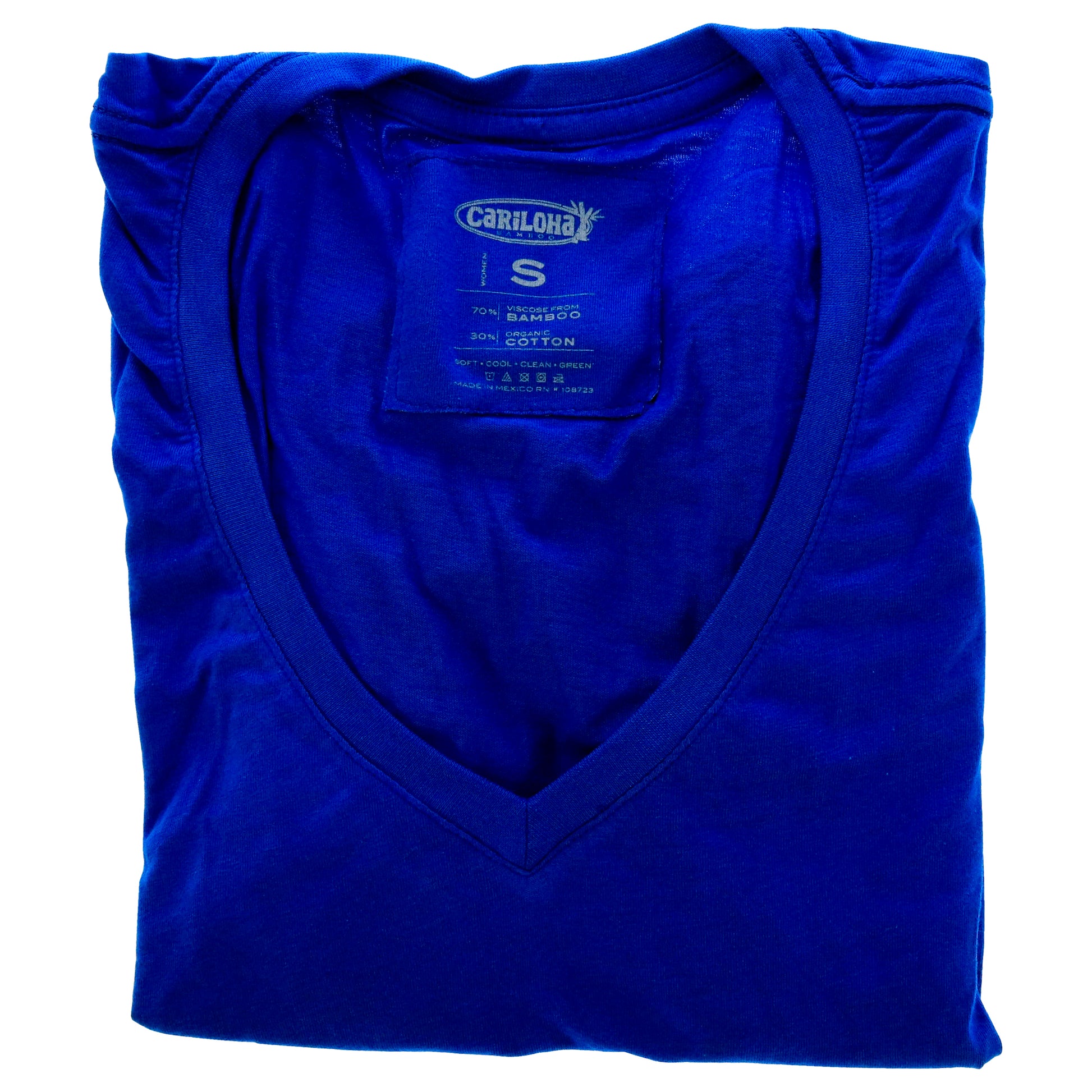 Bamboo V-Neck Tee - Reef Blue