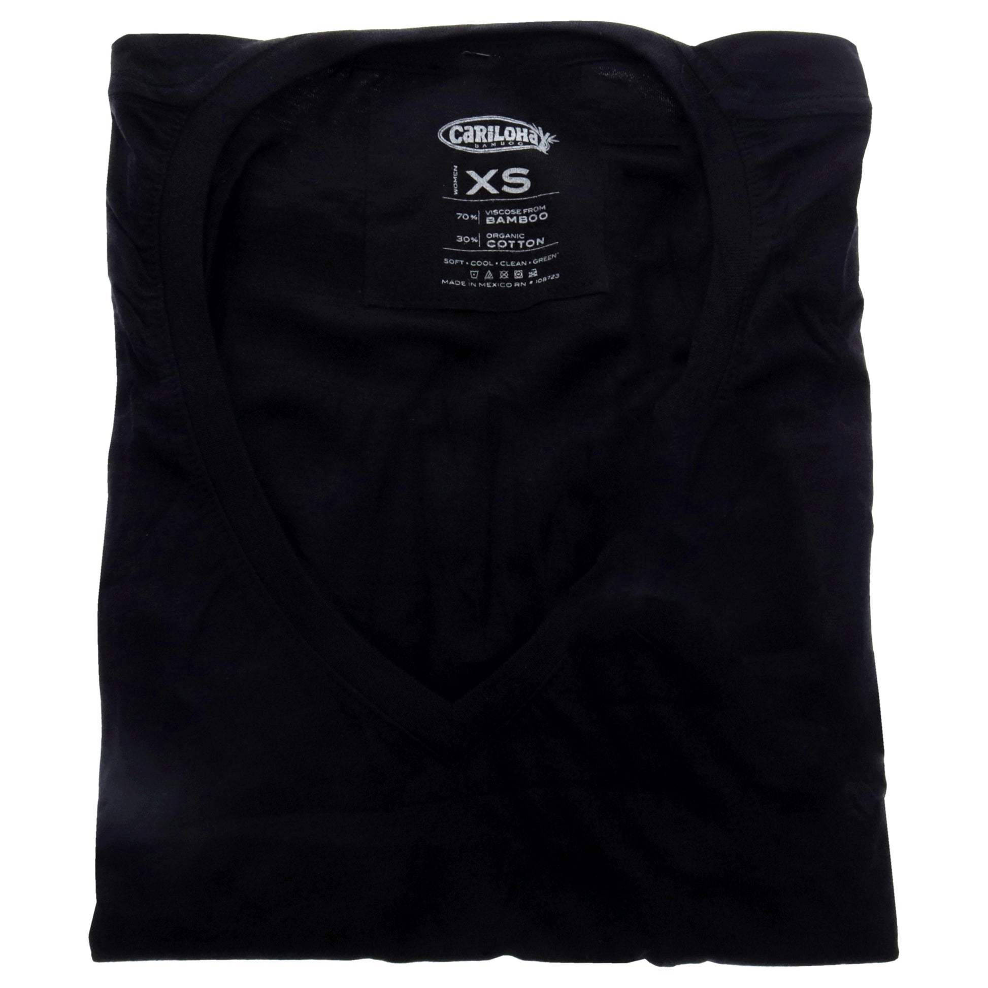 Bamboo V-Neck Tee - Black