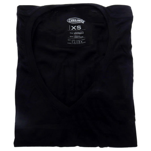 Bamboo V-Neck Tee - Black