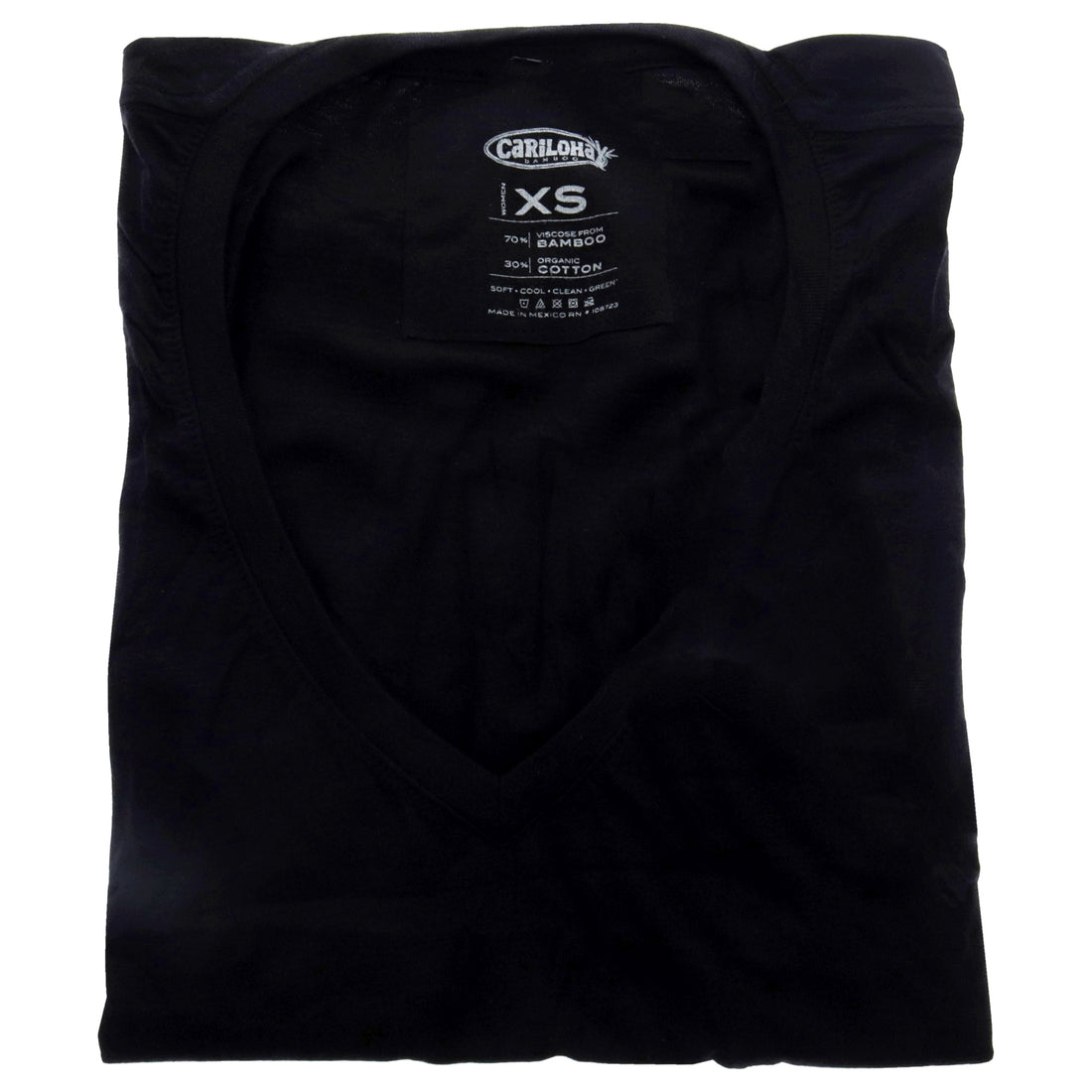 Bamboo V-Neck Tee - Black