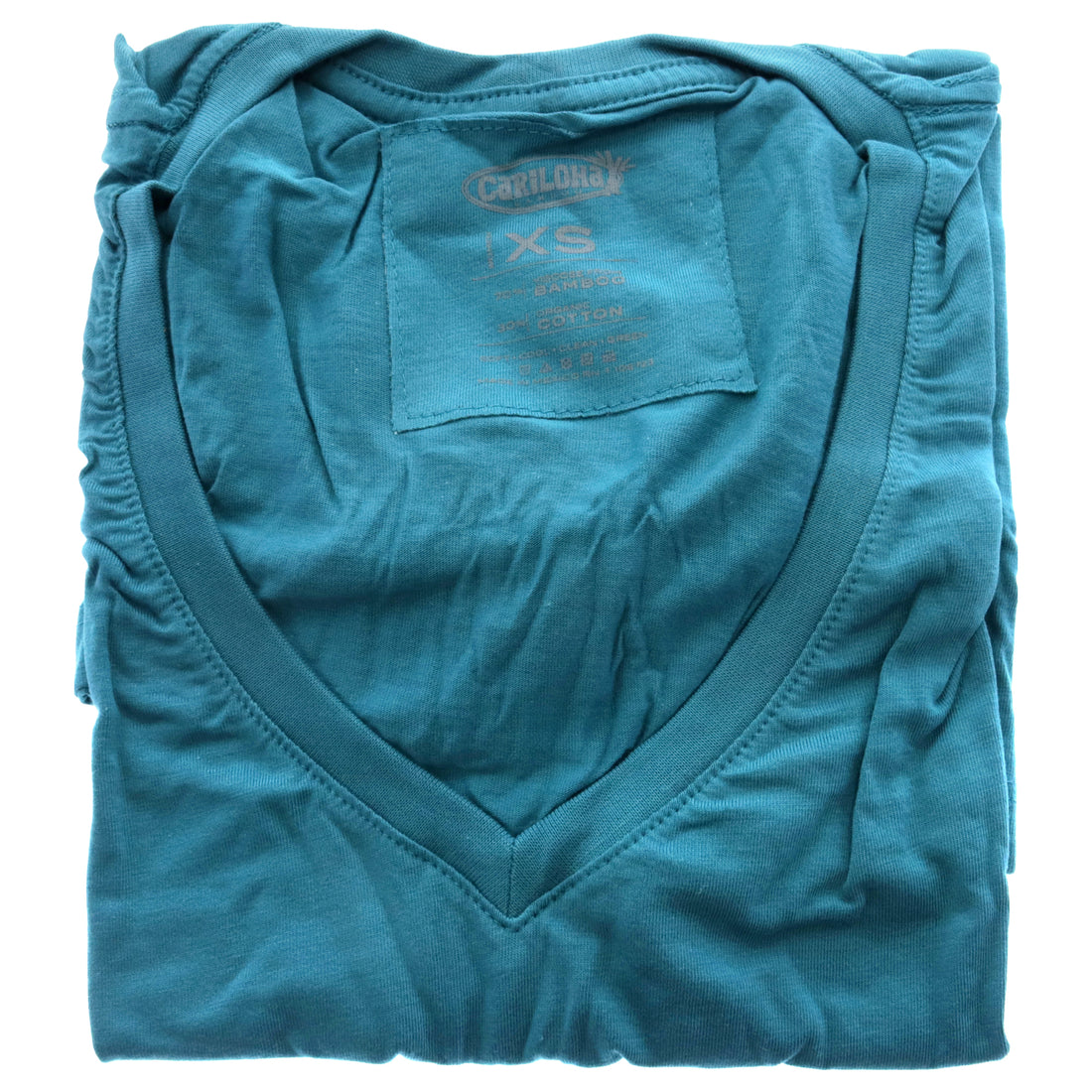 Bamboo V-Neck Tee - Tropical Teal