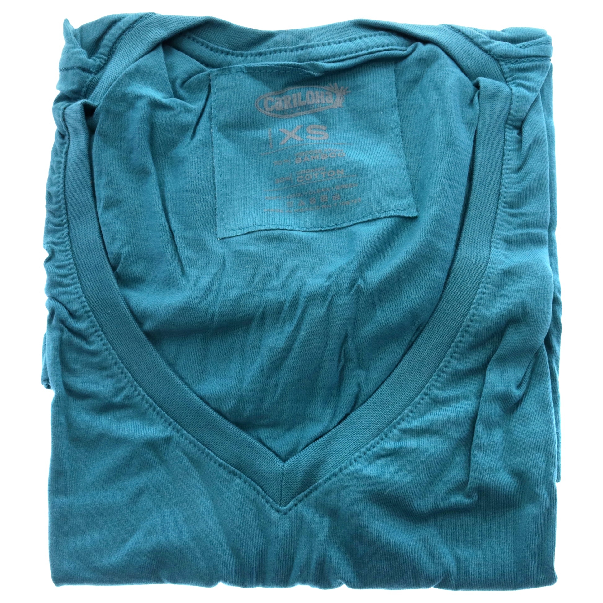 Bamboo V-Neck Tee - Tropical Teal