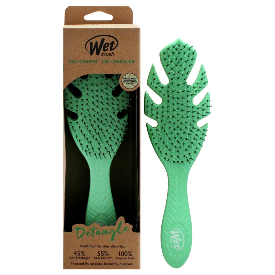 Go Green Detangler Brush - Green by Wet Brush for Unisex - 1 Pc Hair Brush