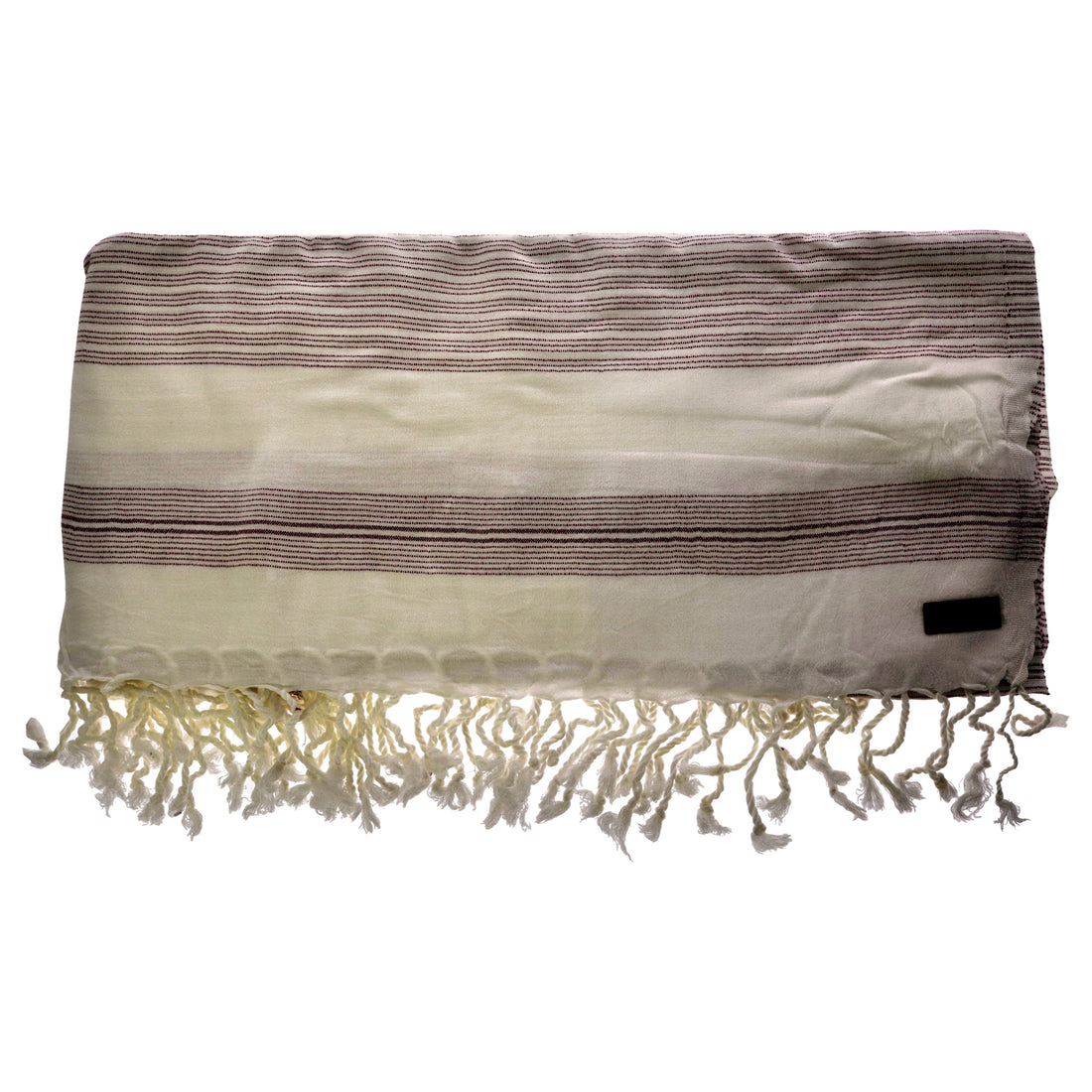 Bamboo Beach Blanket - Ecru Merlot