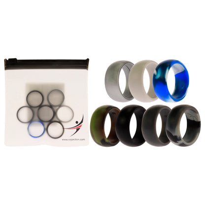 ROQ Silicone Wedding Ring Set - Camo