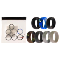 ROQ Silicone Wedding Ring Set - Camo