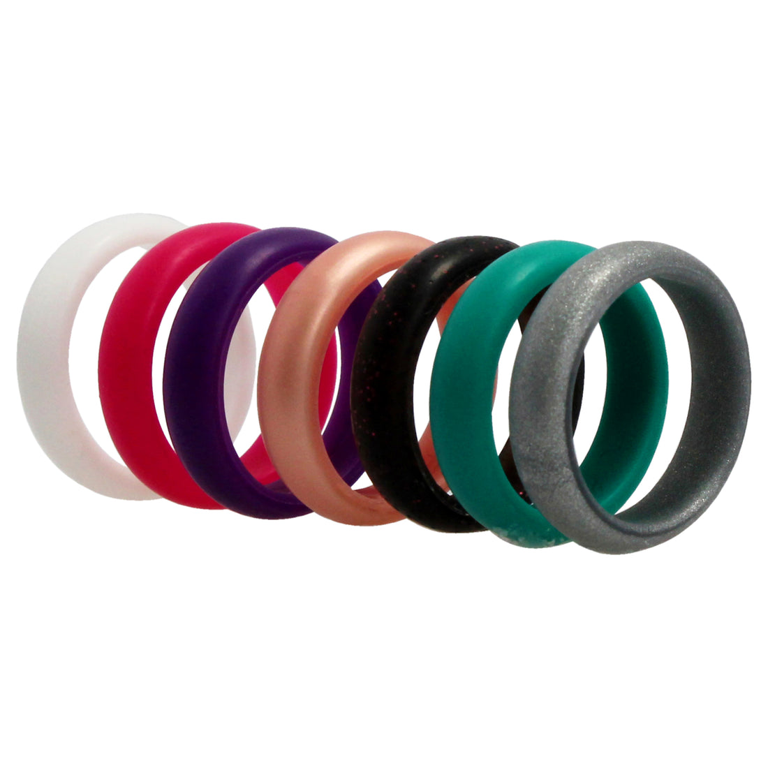 Silicone Wedding Ring Set - Rose Pink