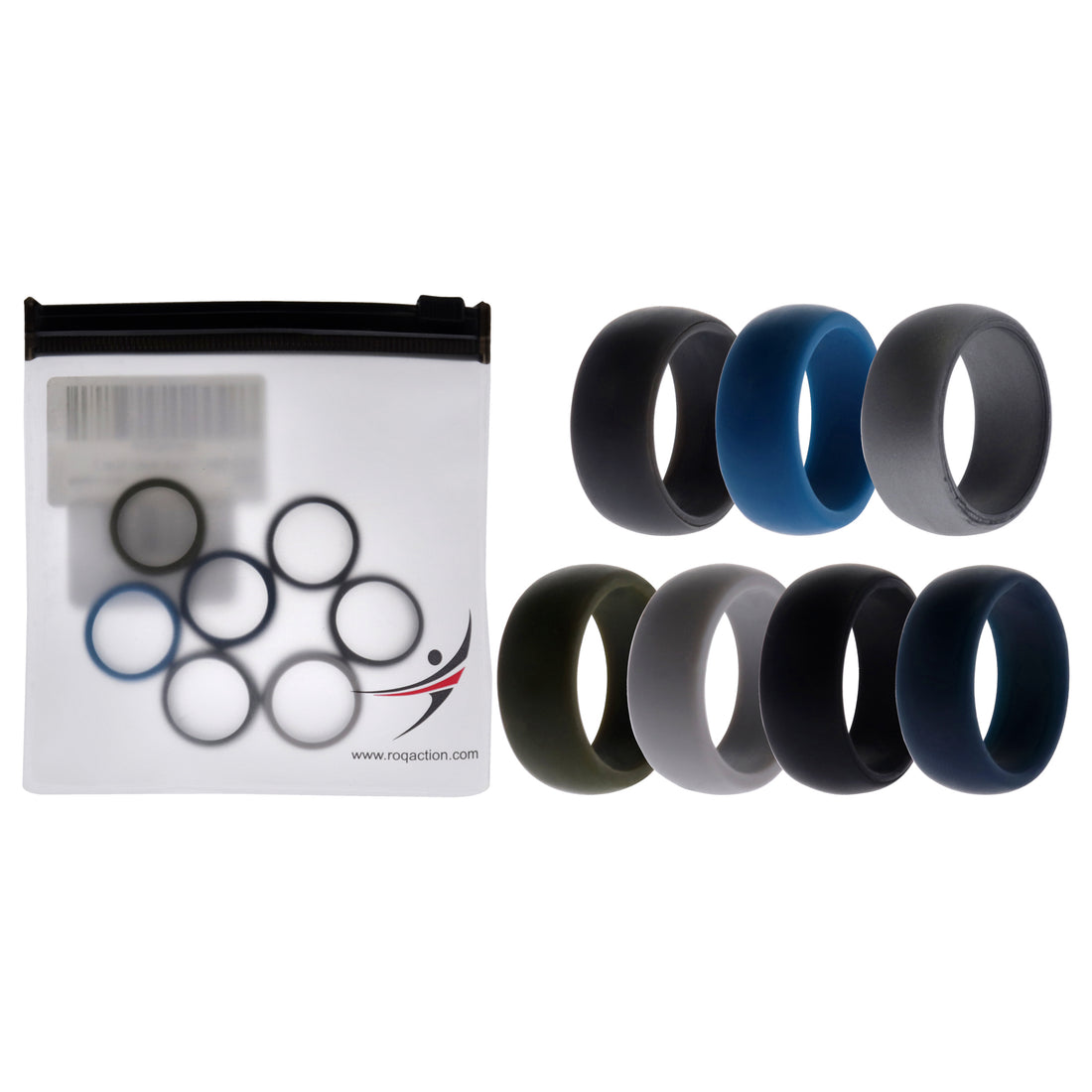 ROQ Silicone Wedding Solid Ring Set