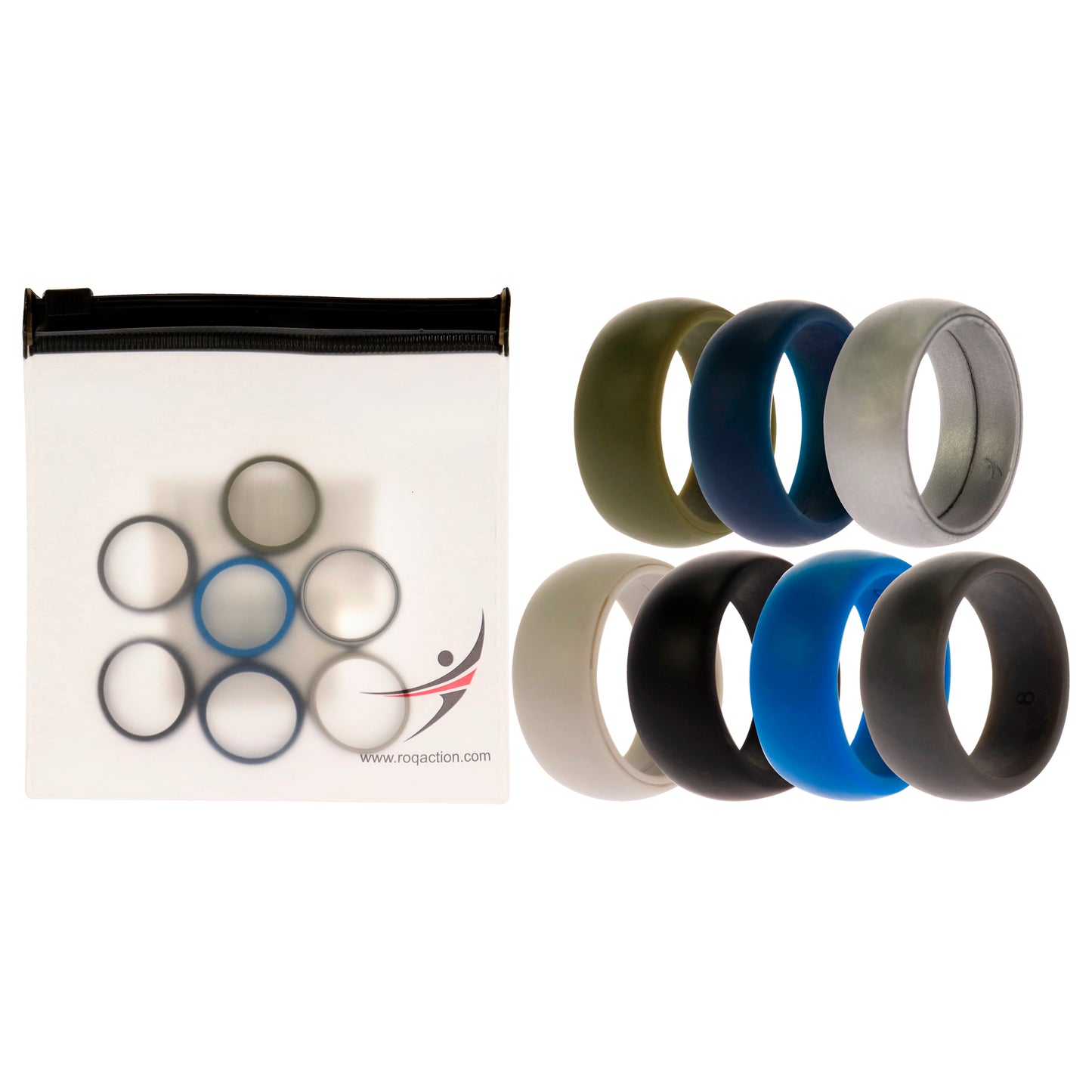 ROQ Silicone Wedding Solid Ring Set