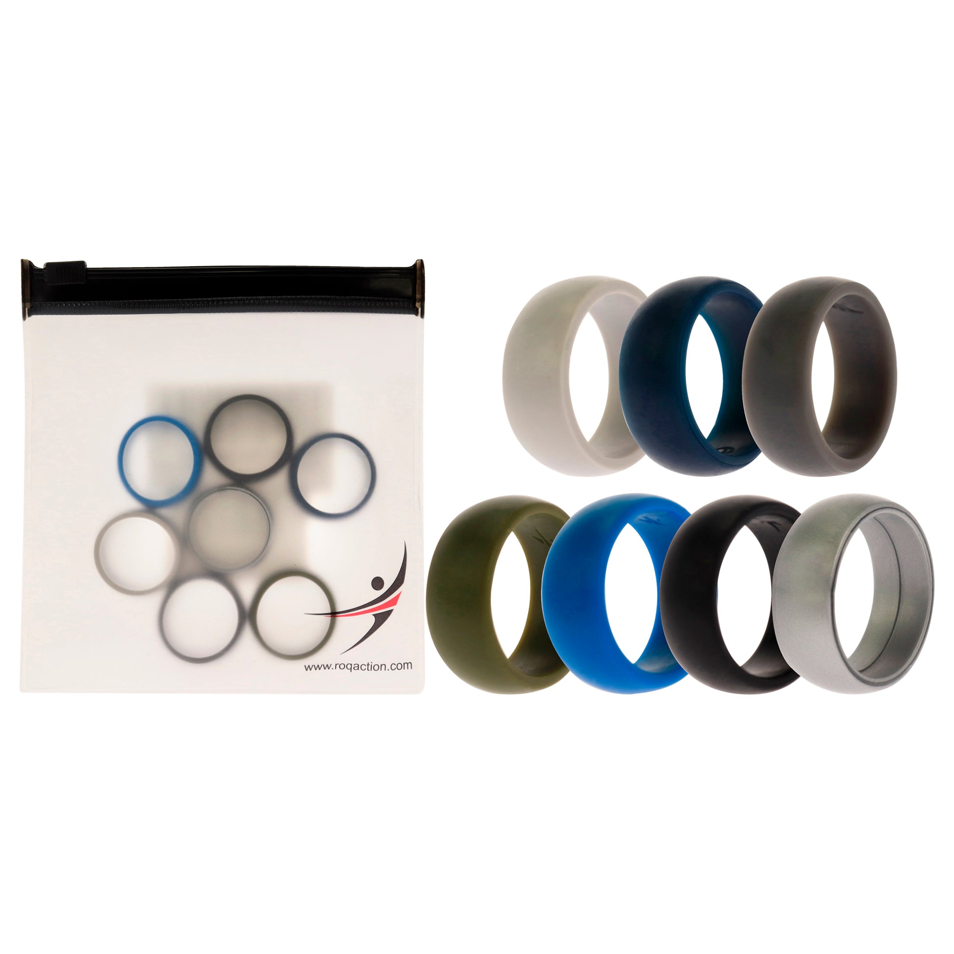 ROQ Silicone Wedding Solid Ring Set