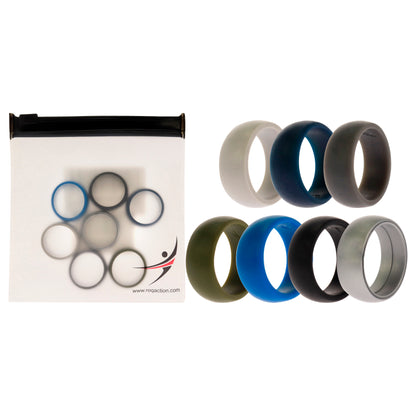 ROQ Silicone Wedding Solid Ring Set