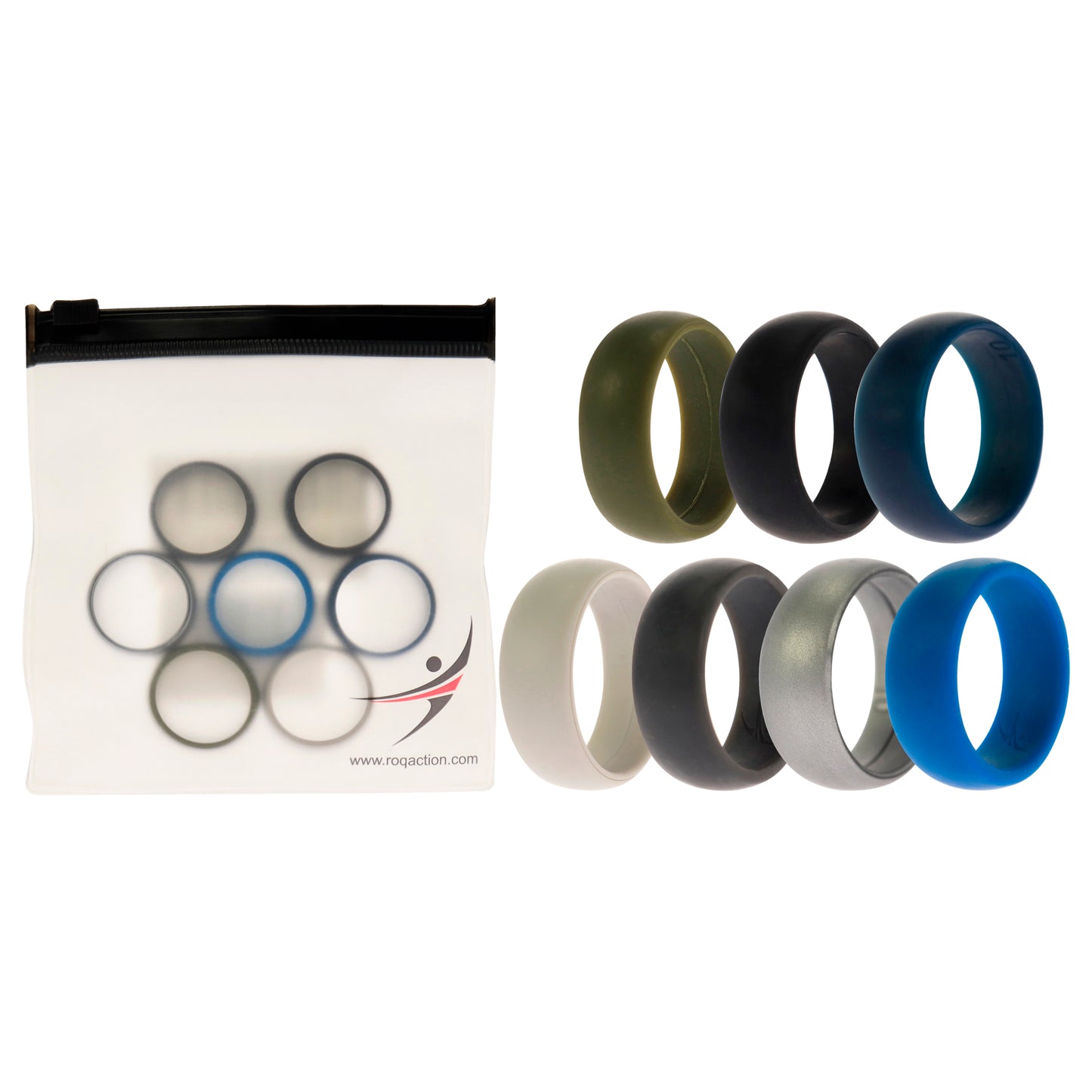 ROQ Silicone Wedding Solid Ring Set