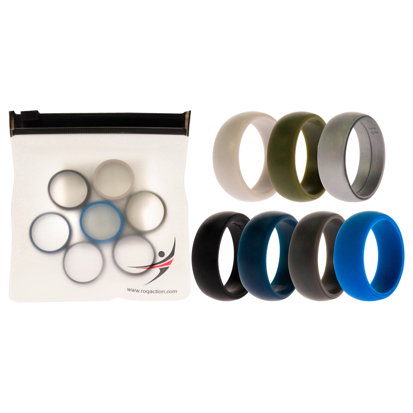 ROQ Silicone Wedding Solid Ring Set