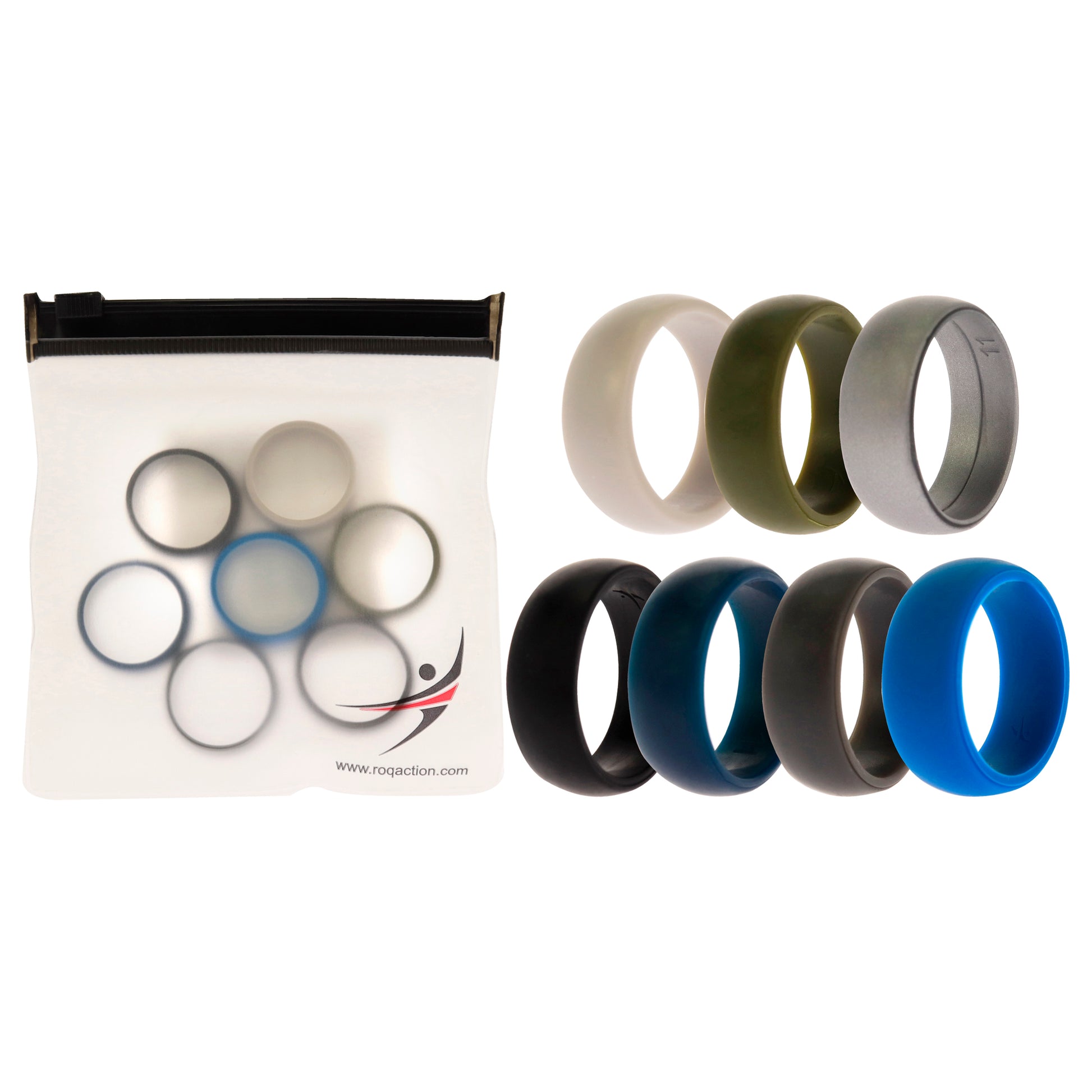 ROQ Silicone Wedding Solid Ring Set