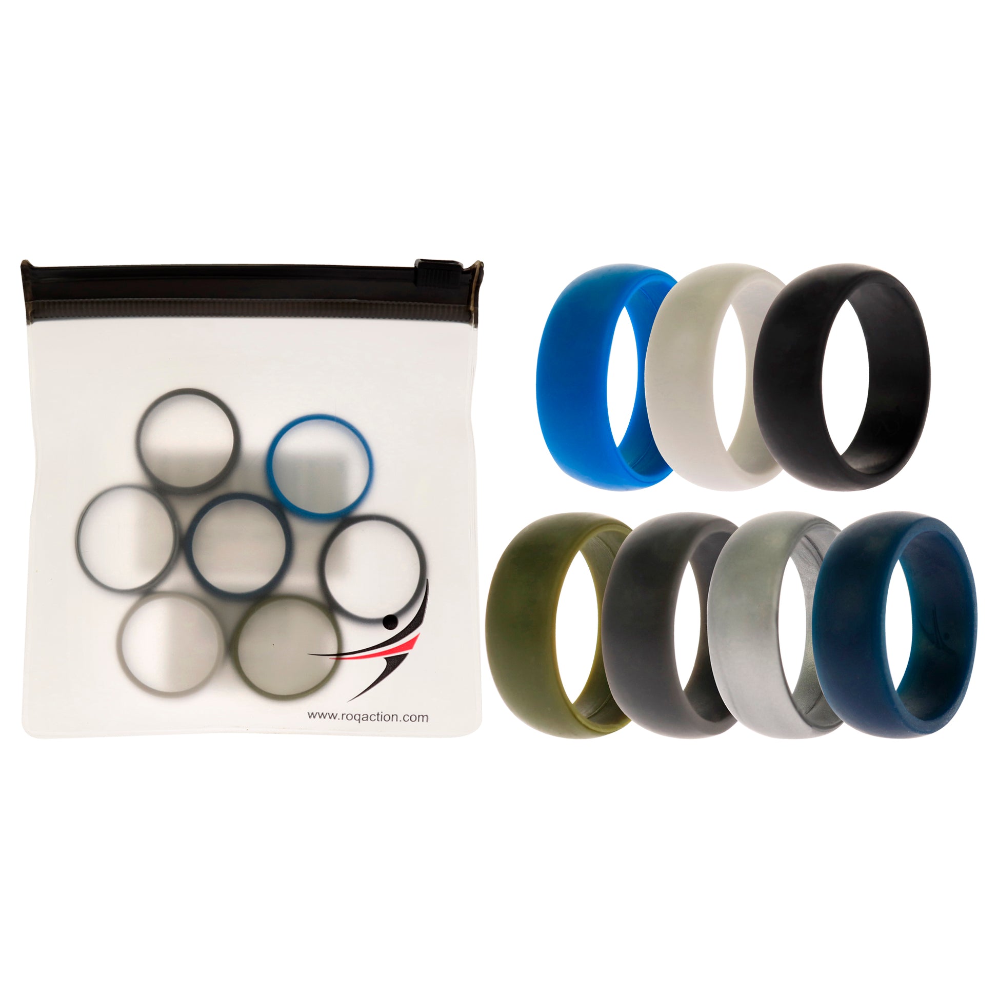 ROQ Silicone Wedding Solid Ring Set