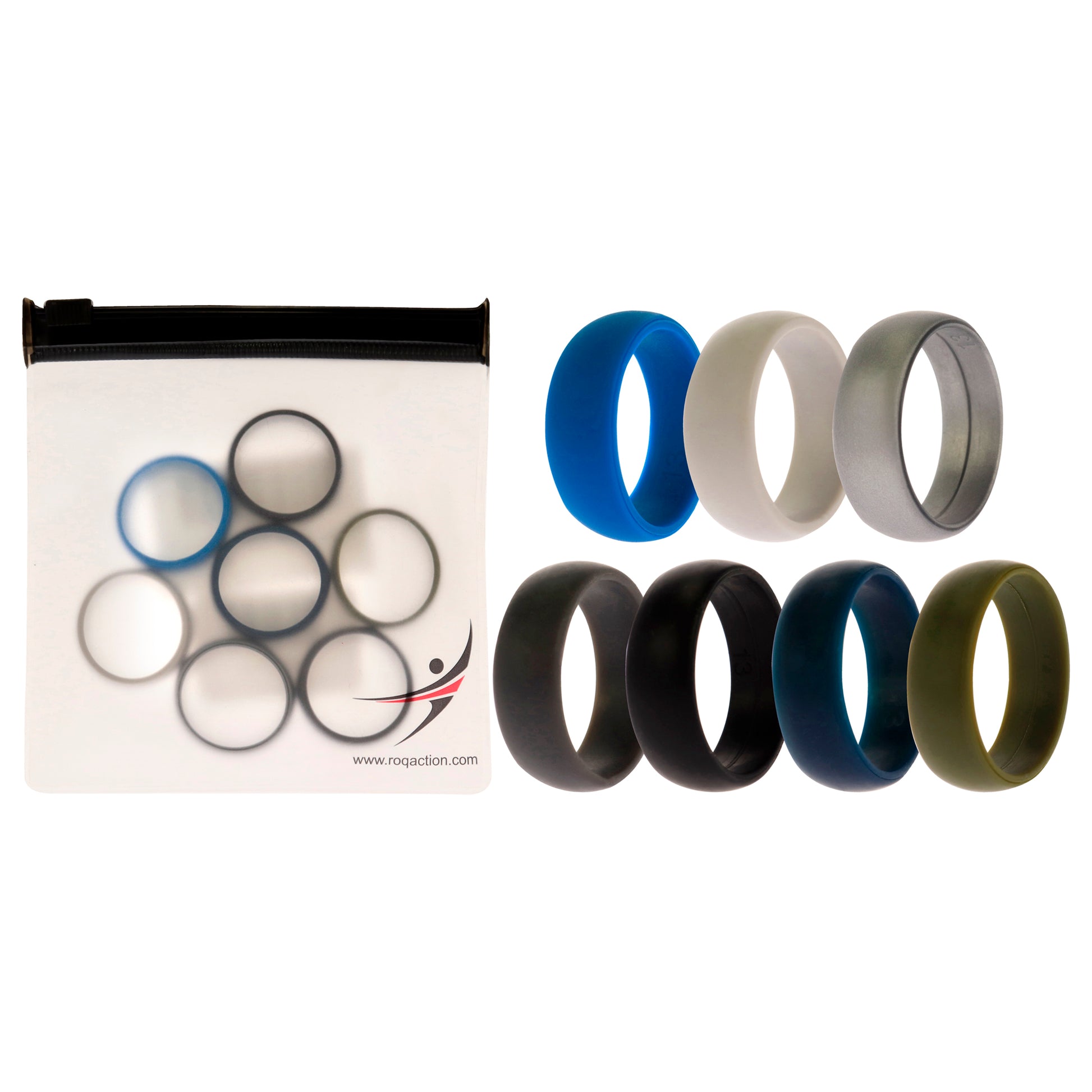 ROQ Silicone Wedding Solid Ring Set