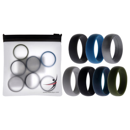 ROQ Silicone Wedding Solid Ring Set