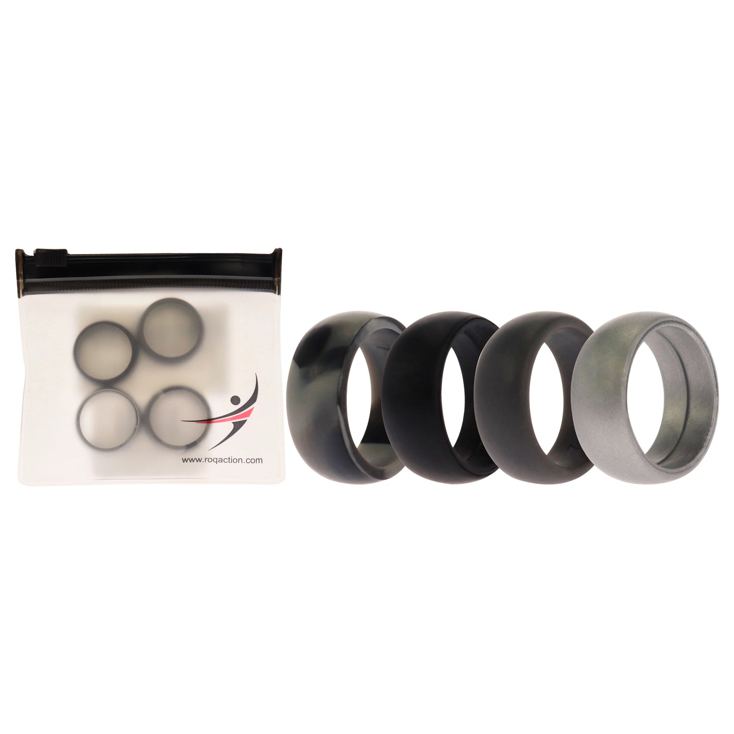 ROQ Silicone Wedding Ring - Black-Camo