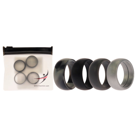 ROQ Silicone Wedding Ring - Black-Camo