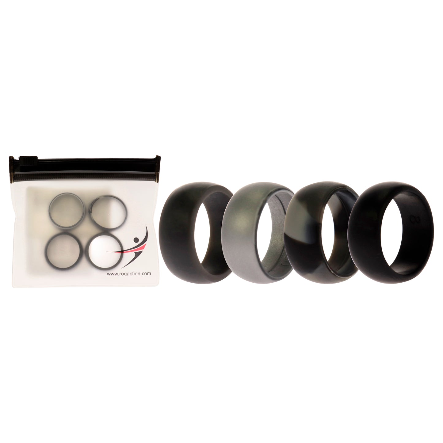 ROQ Silicone Wedding Ring - Black-Camo