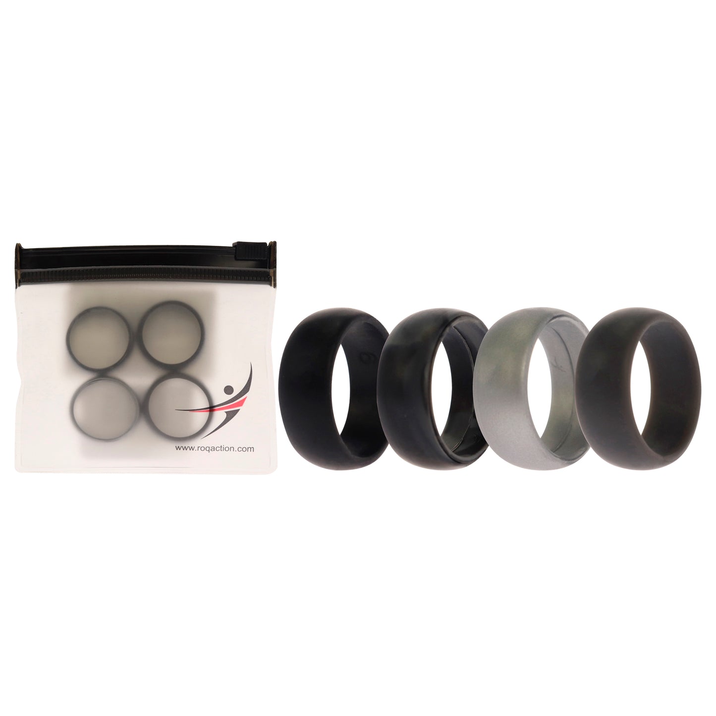 ROQ Silicone Wedding Ring - Black-Camo