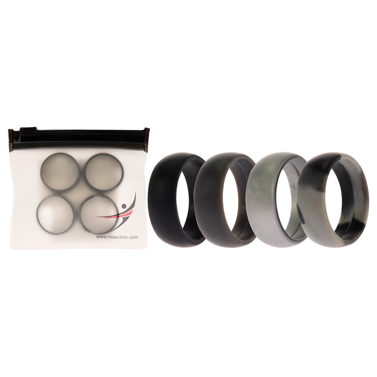 ROQ Silicone Wedding Ring - Black-Camo